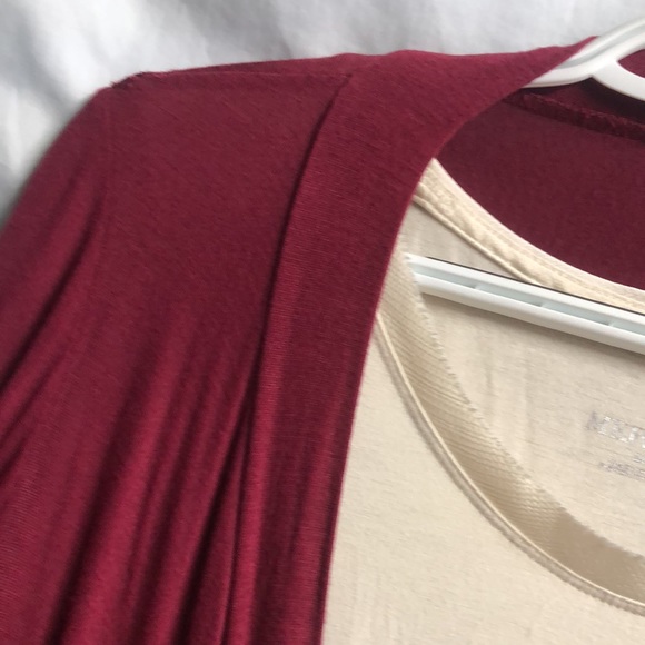 Burgundy extra small essentials cardigan waterfall cardigan - Picture 3 of 8